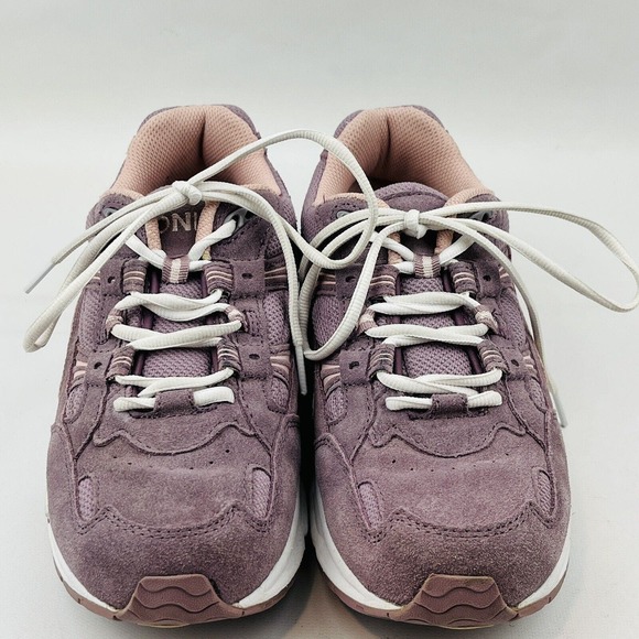 Womens 7.5 Vionic Walker Mauve Suede Athletic Walking Shoe Lace Up Sneakers - Picture 3 of 10